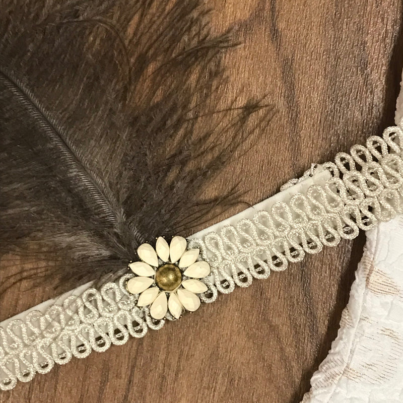 20er Jahre Charleston Kostüm 3teilig in creme Gr.34
