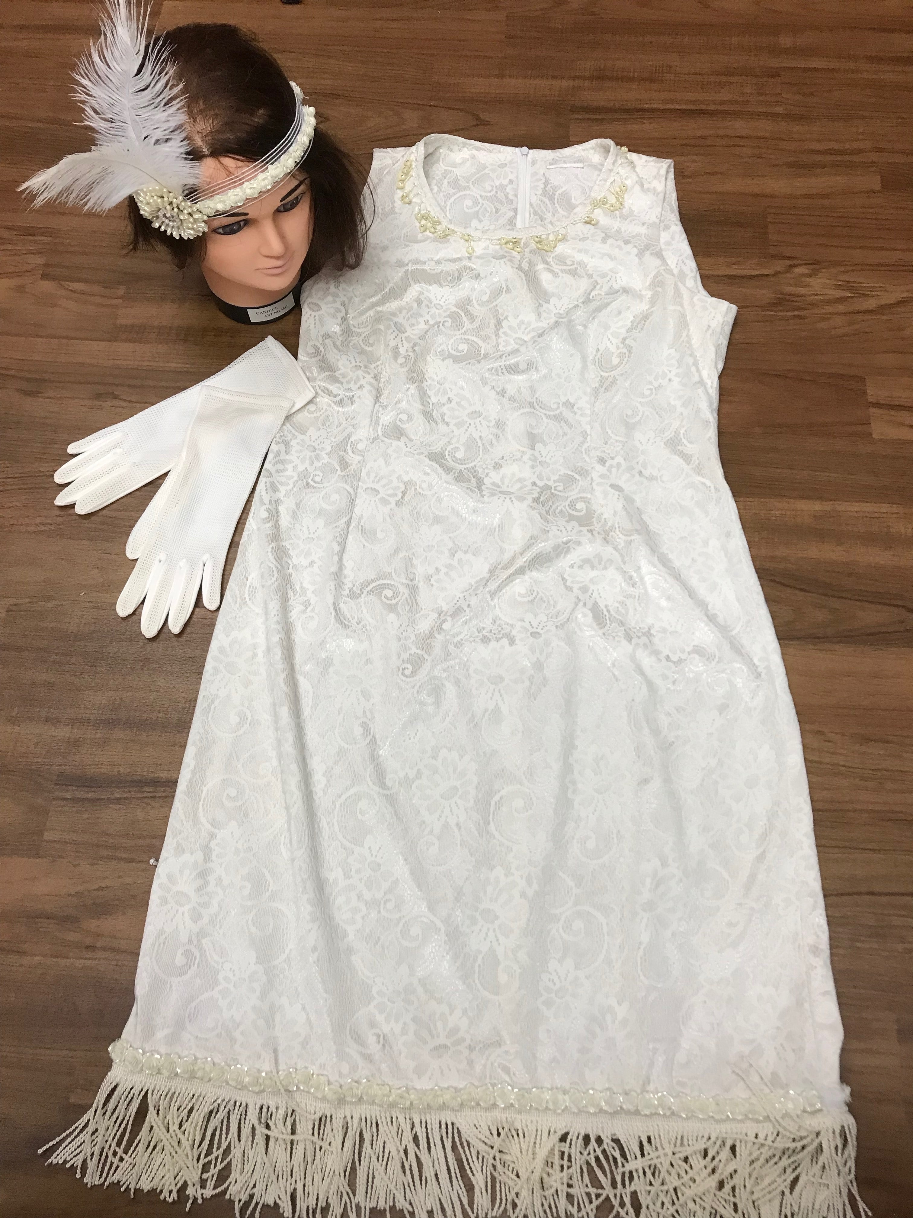 20er Jahre Charleston Flapper Kleid, Gr.42