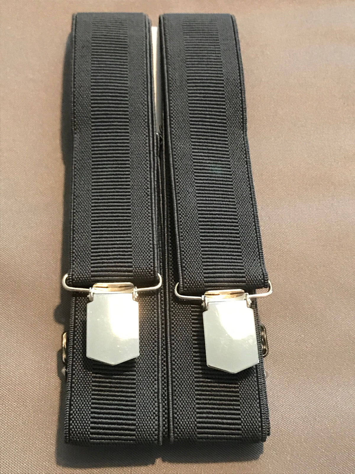 Schwarze Hosenträger uni mit Clip