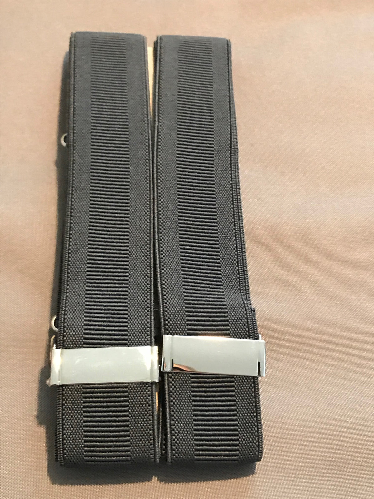 Schwarze Hosenträger uni mit Clip