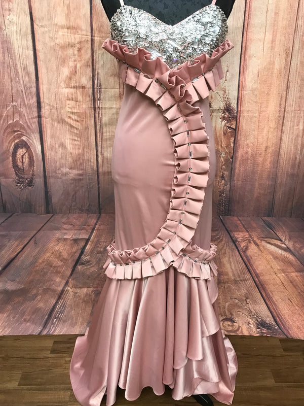 20er Jahre Mode, langes Abendkleid Gr.40