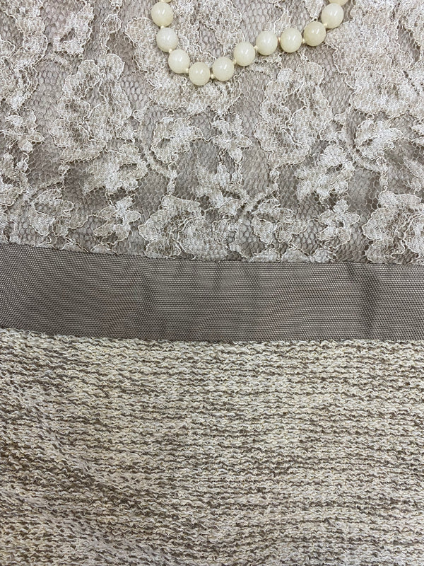 Kleid im 20er Jahre Stil, Hut, Handschuhe und Perlenkette Gr.42