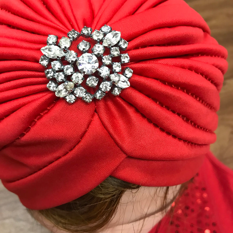 Turban 20er 30er Jahre Stil Damenhut rot