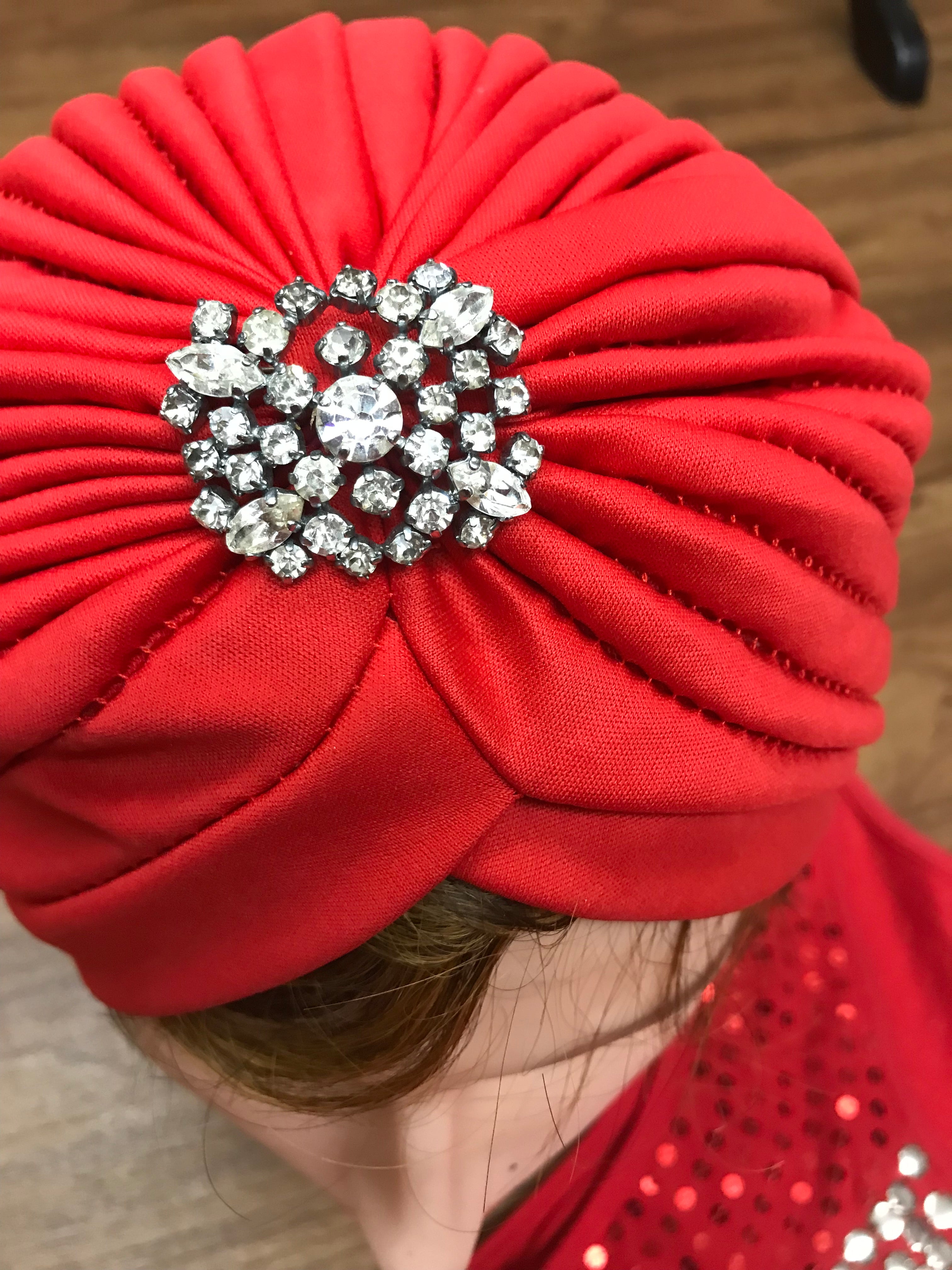 Turban 20er 30er Jahre Stil Damenhut rot