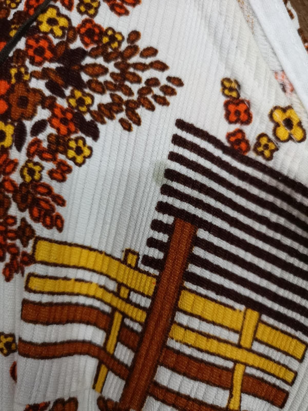 Robe vintage taille 42 à motif floral des années 70