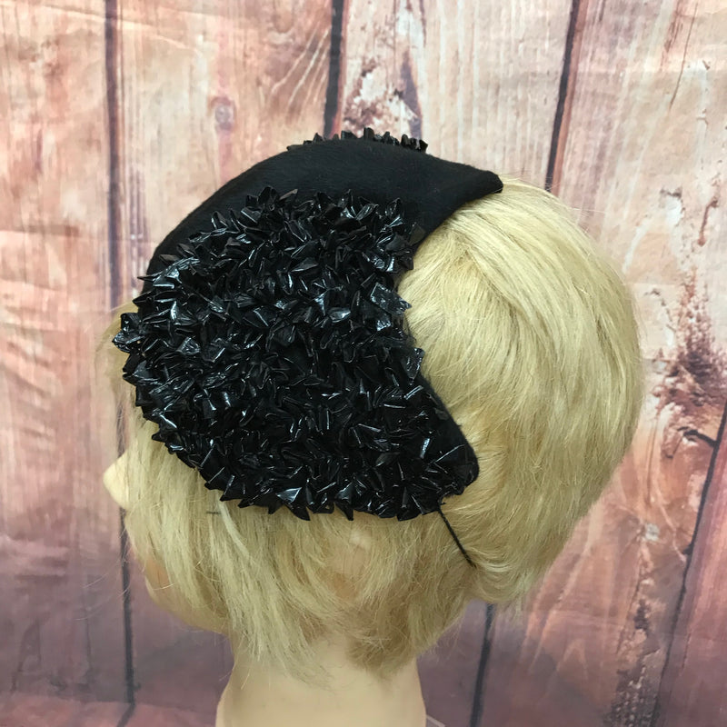 50er Jahre Hut, Halbhut, True Vintage schwarz