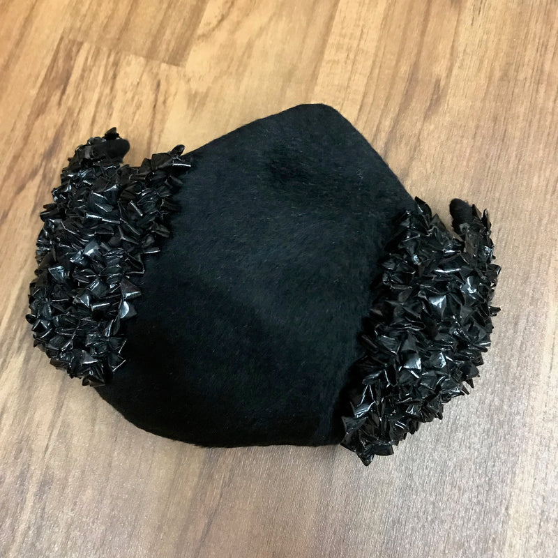 50er Jahre Hut, Halbhut, True Vintage schwarz