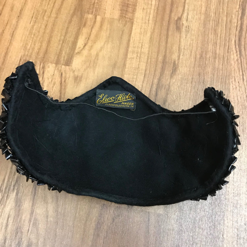 50er Jahre Hut, Halbhut, True Vintage schwarz