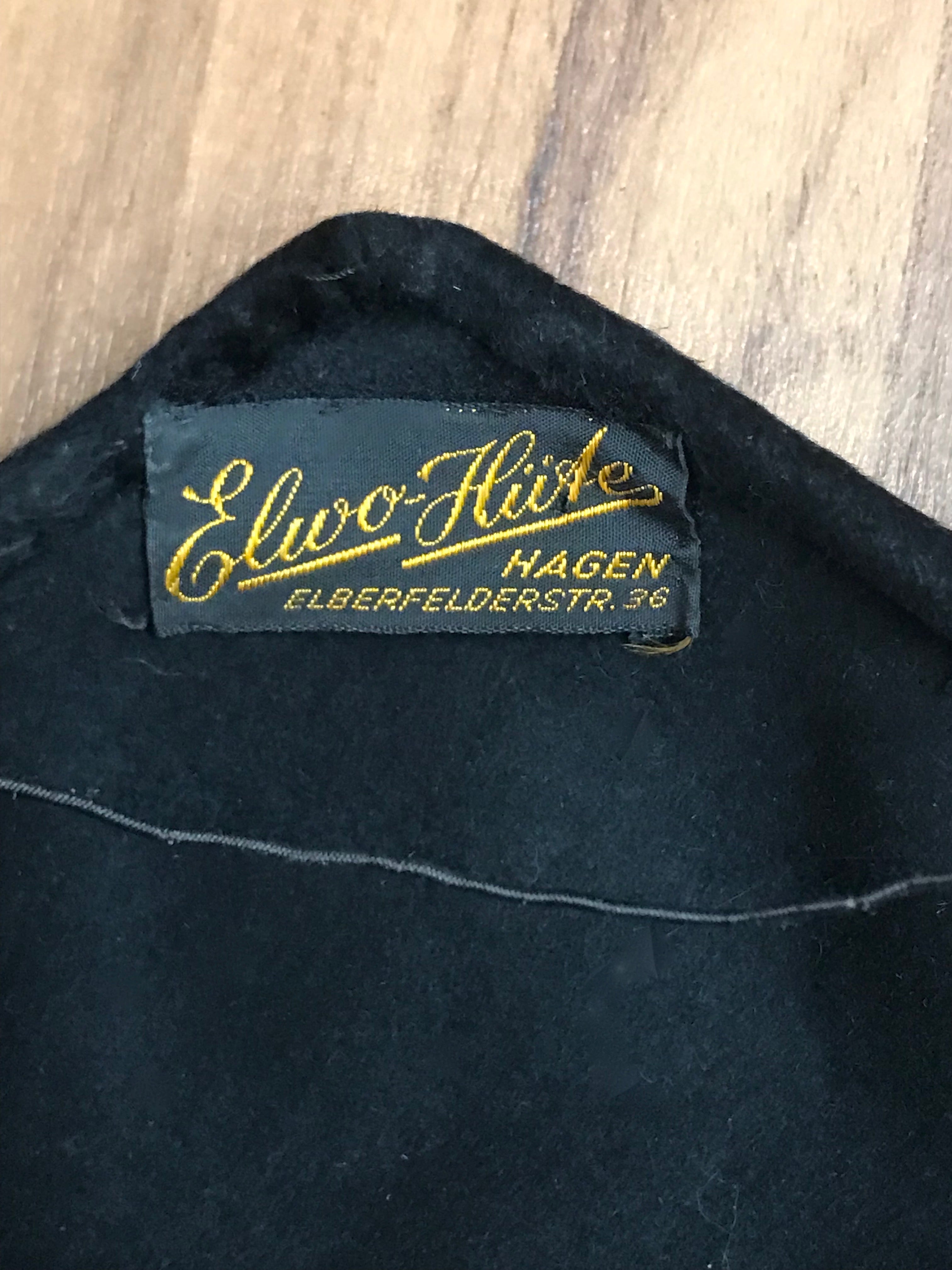 50er Jahre Hut, Halbhut, True Vintage schwarz
