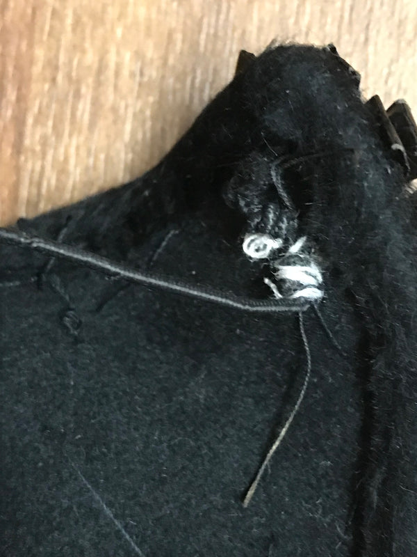 50er Jahre Hut, Halbhut, True Vintage schwarz