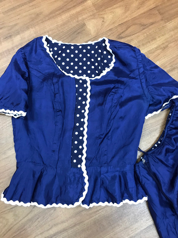 Vintage 50er Jahre Damen-Kleid Schößchen Kostüm Gr.36