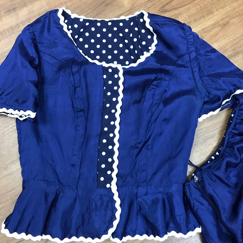 Vintage 50er Jahre Damen-Kleid Schößchen Kostüm Gr.36