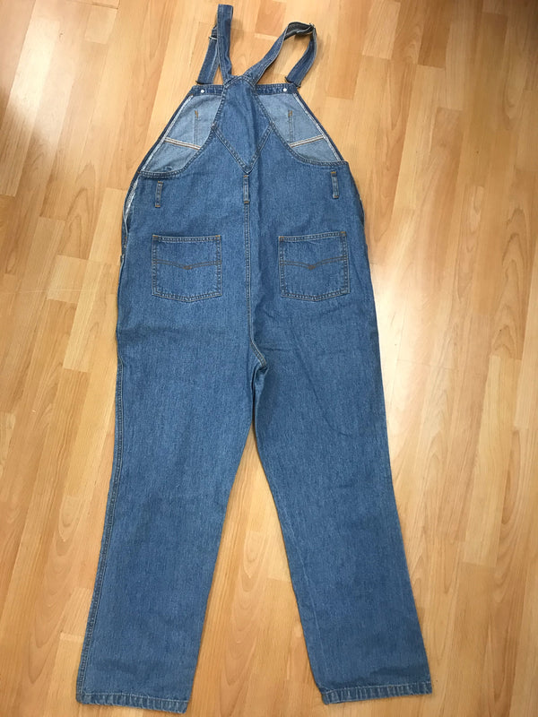 „Retro Jeans Latzhose Damen blau Vintage Gr 44 mit klassischem Schnitt“