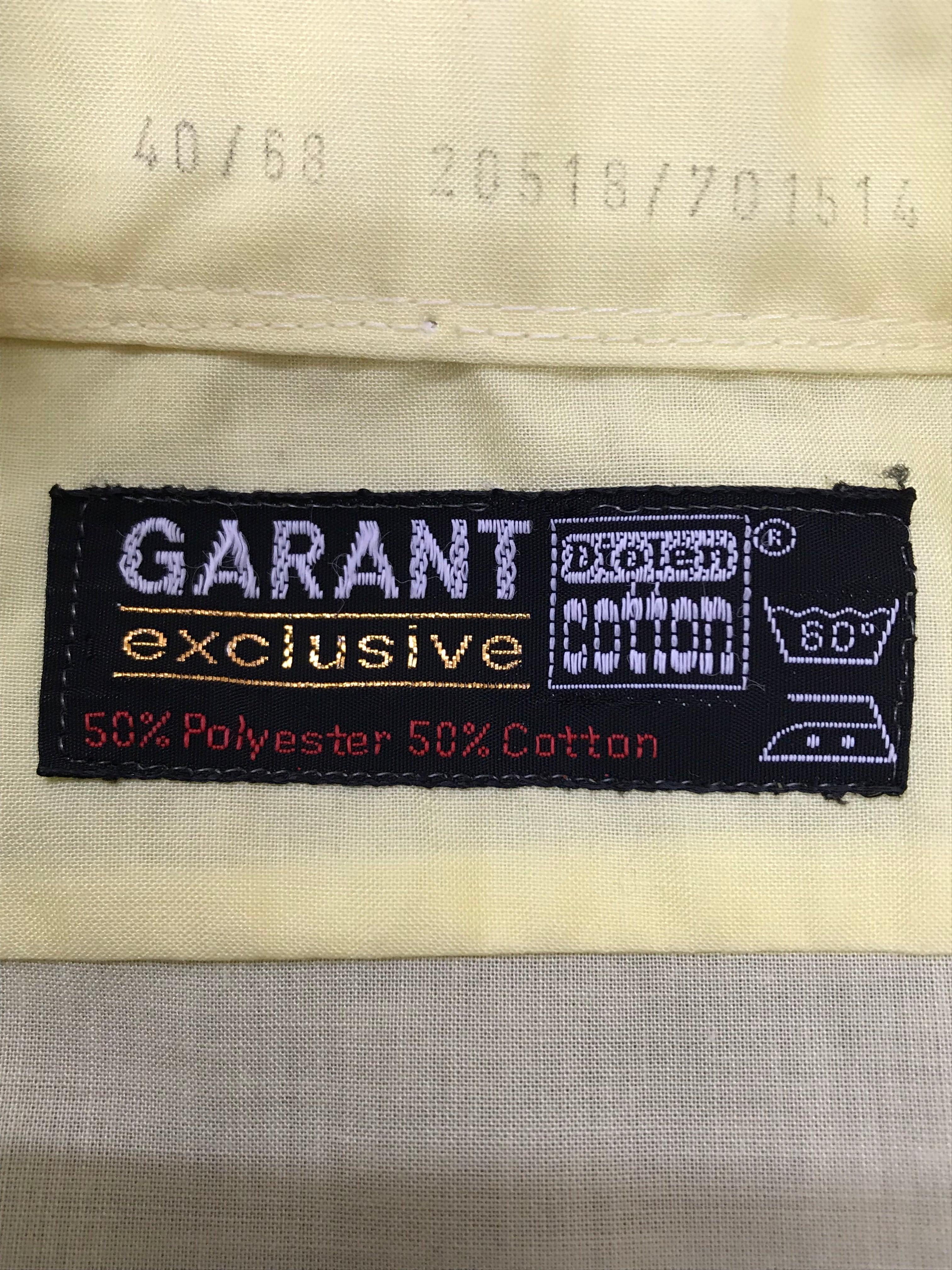 70er Jahre Hemd Vintage Gr.40 gelb, tailliert