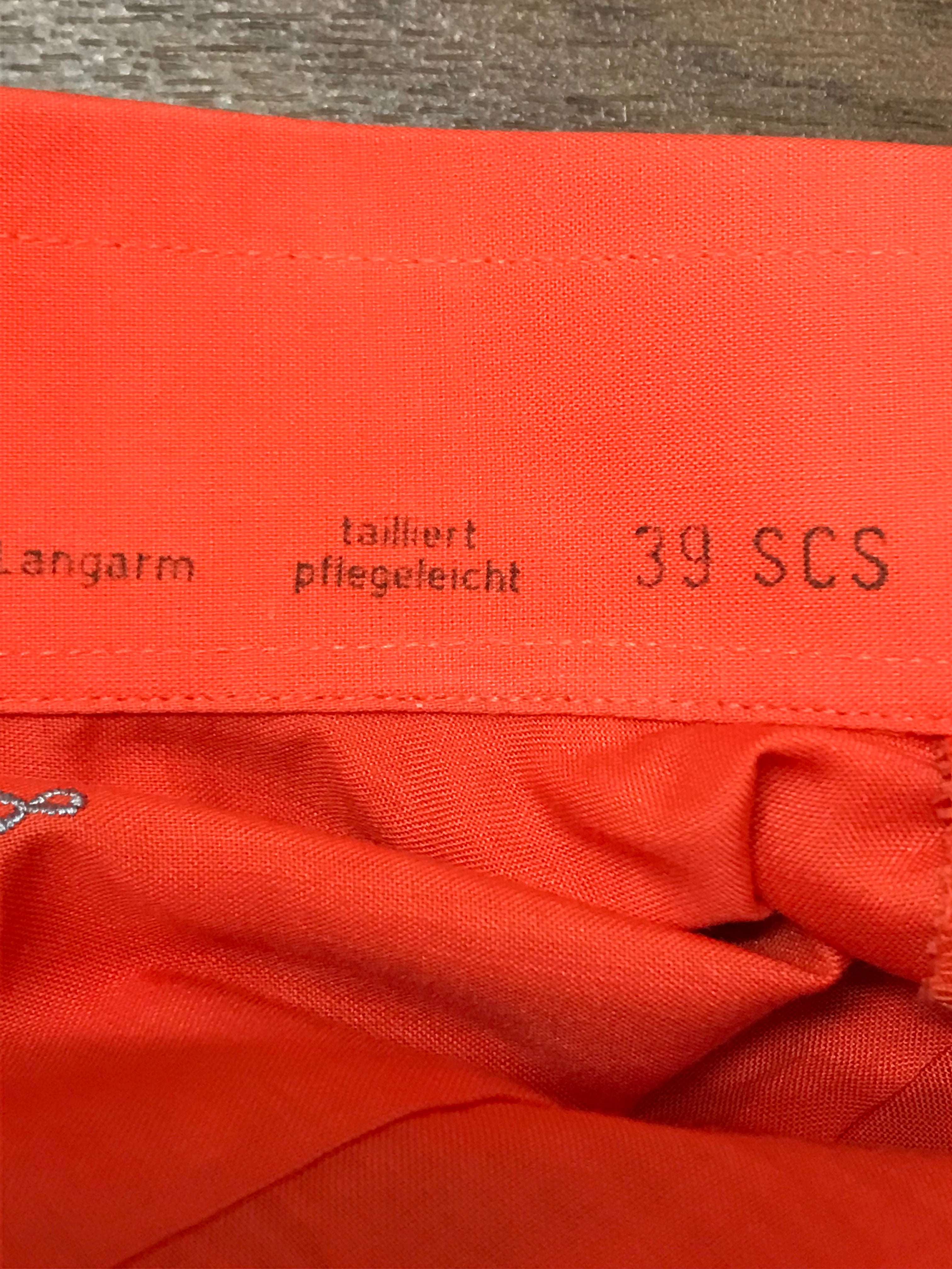 70er Jahre Hemd Vintage Gr.39 orange