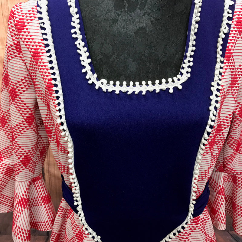Vintage Maxikleid Hippie Kleid 70er Jahre Gr.42 Handmade Second Hand