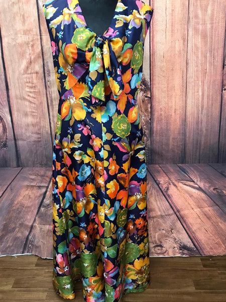 Flower Power Maxikleid 70er Jahre