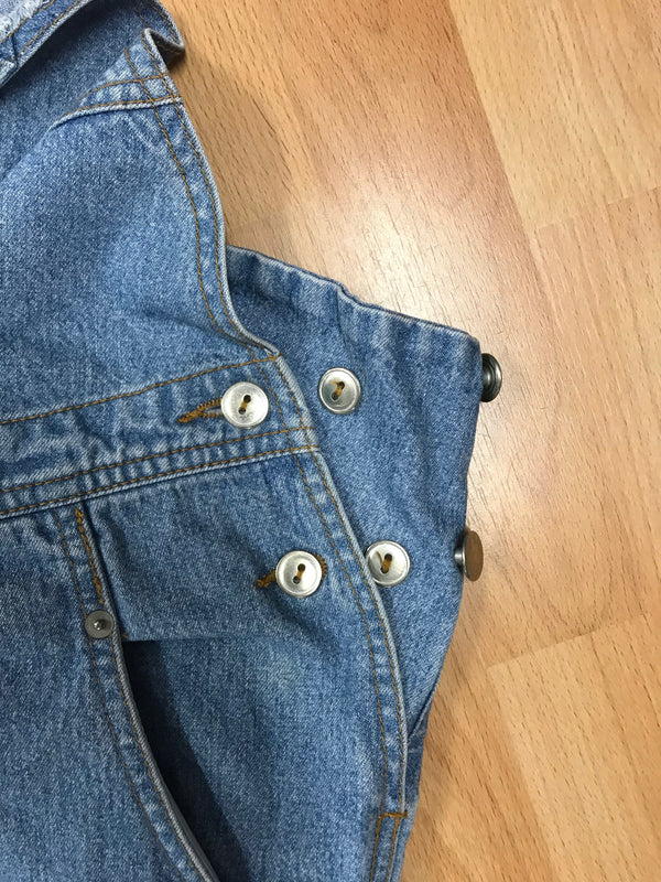 Vintage Jeans Latzhose Blau – Größe 46