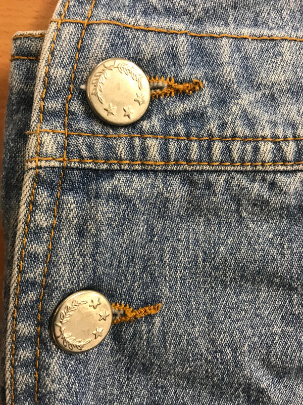 Vintage Jeans Latzhose Blau – Größe 46