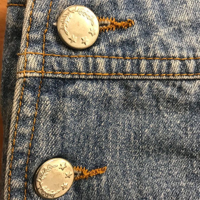 Vintage Jeans Latzhose Blau – Größe 46