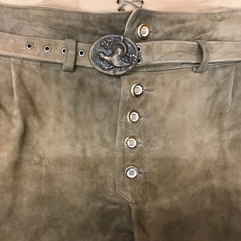 Trachtenlederhose mit Gürtel – Größe 64