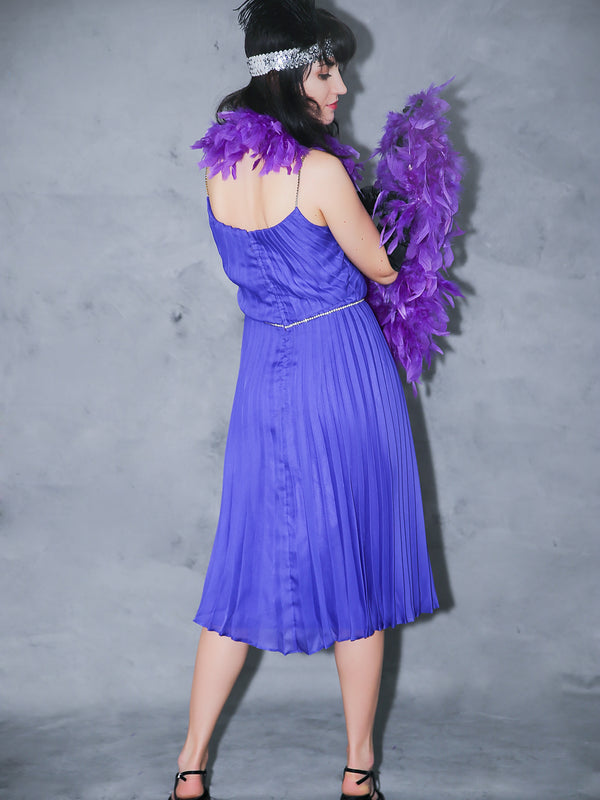 Vintage 20er Jahre Charleston Kleid – Gr. 34, Lila, 3-teilig