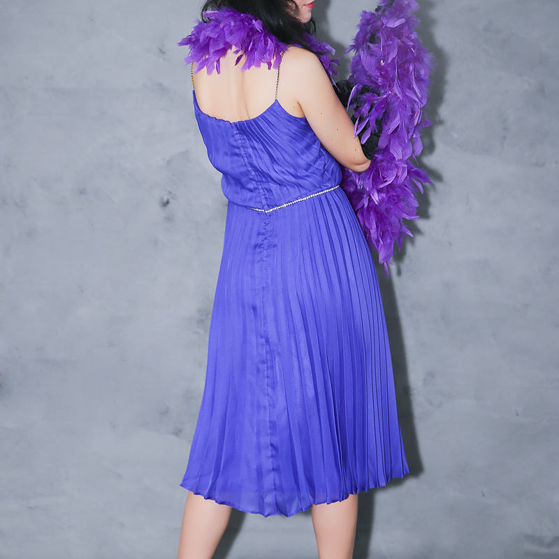 Vintage 20er Jahre Charleston Kleid – Gr. 34, Lila, 3-teilig