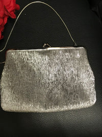 Vintage Handtasche silber, Abendtasche