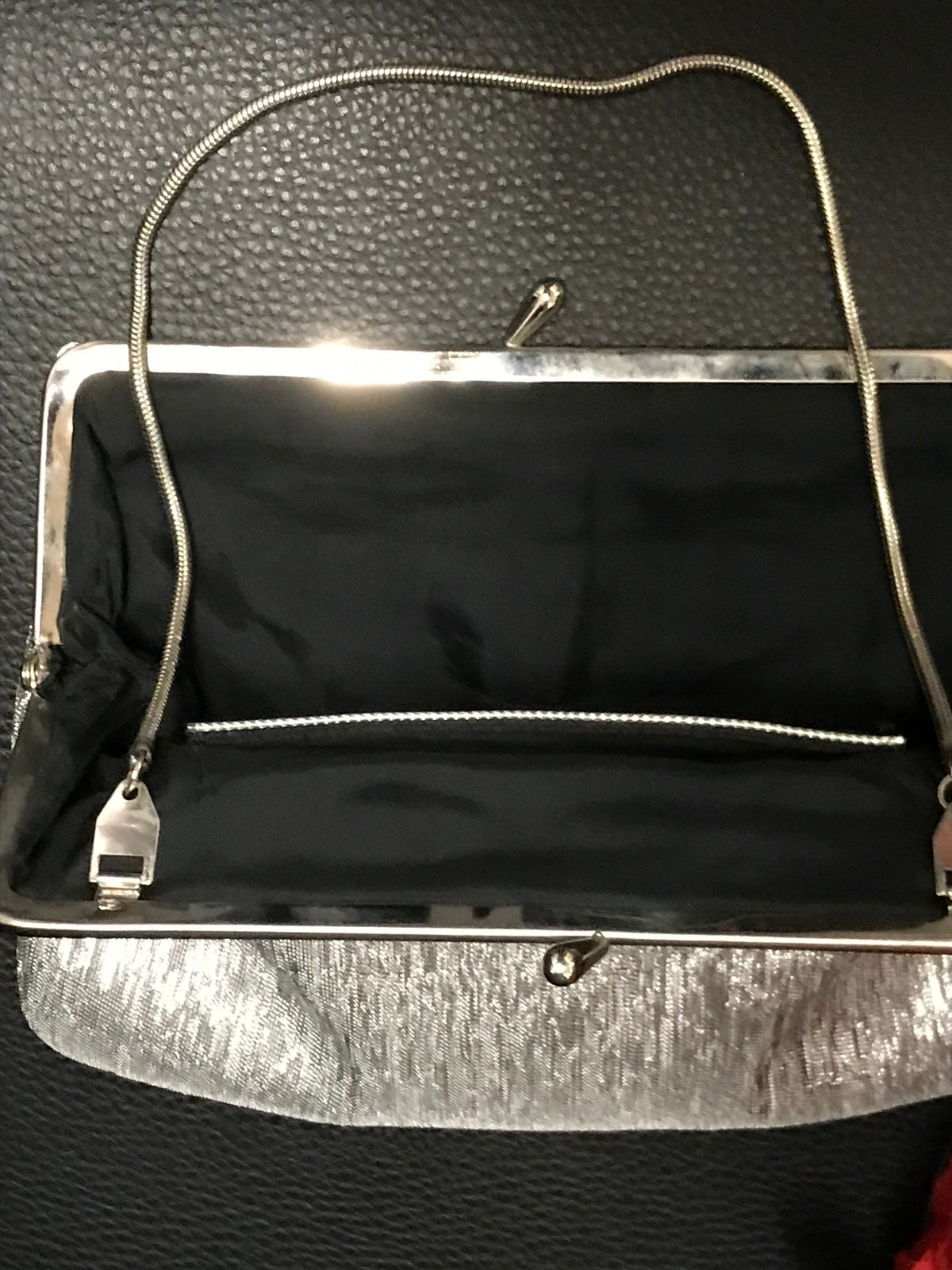 Vintage Handtasche silber, Abendtasche