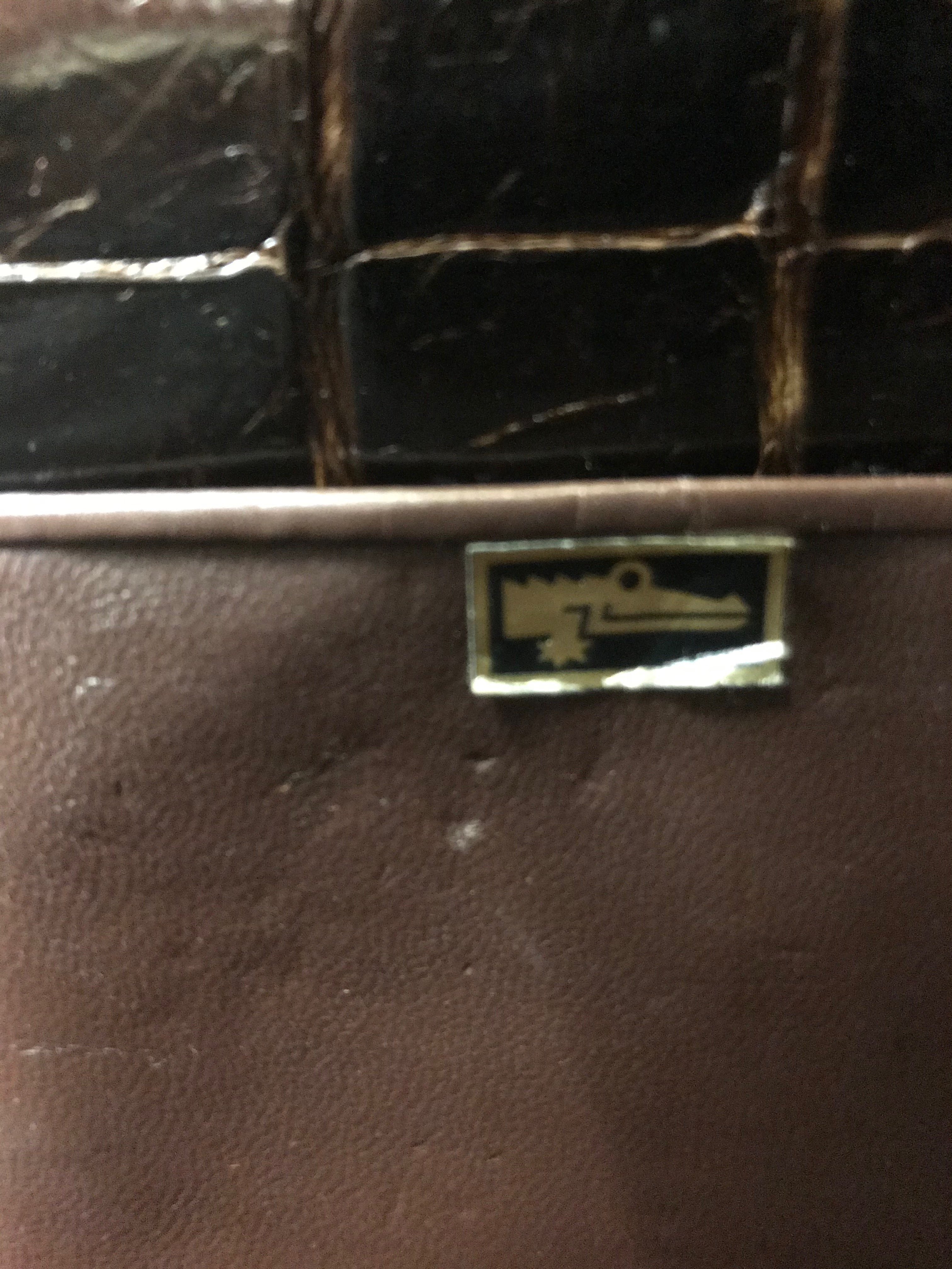 Krokodilleder Handtasche Vintage mit Portemonnaie