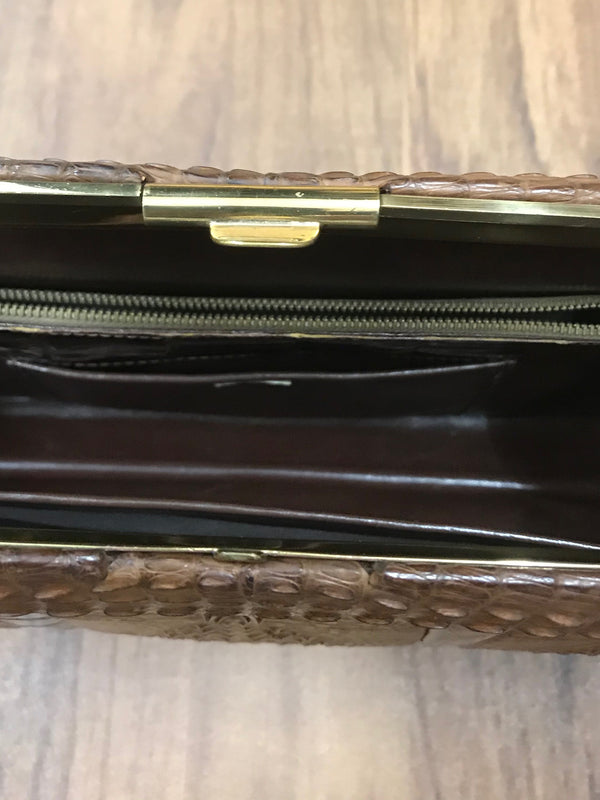 Krokodilleder Handtasche Vintage mit Portemonnaie
