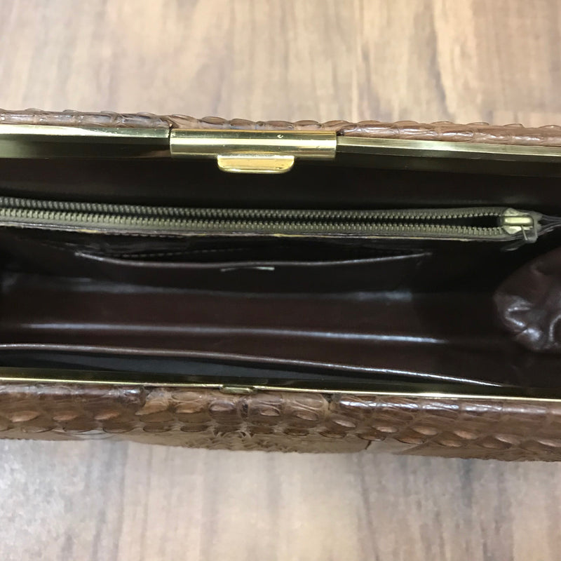 Krokodilleder Handtasche Vintage mit Portemonnaie