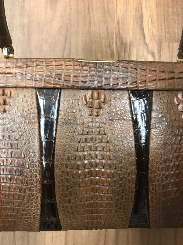 Krokodilleder Handtasche Vintage mit Portemonnaie