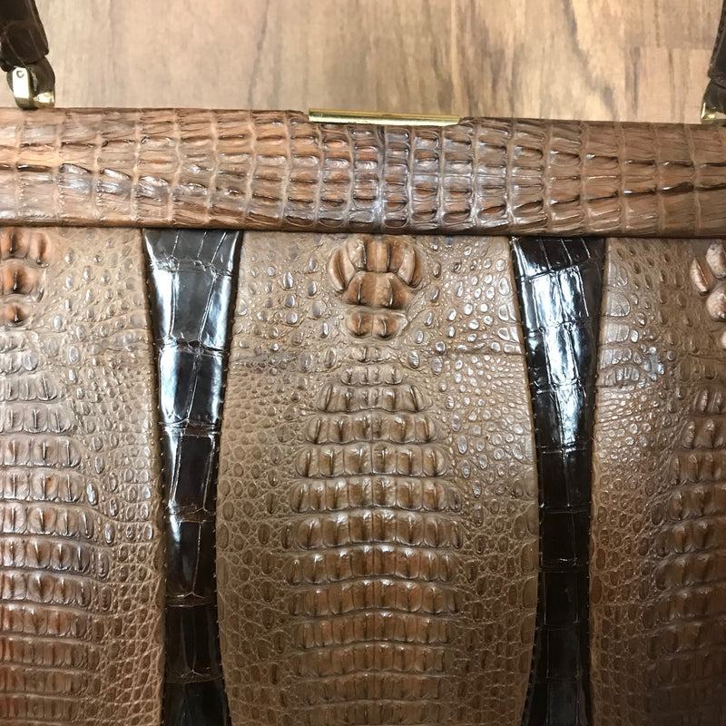 Krokodilleder Handtasche Vintage mit Portemonnaie