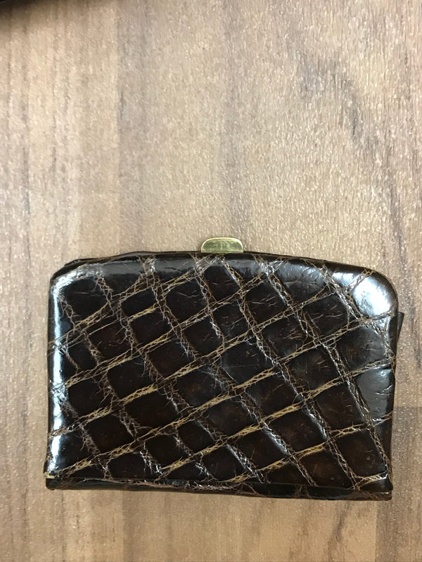 Krokodilleder Handtasche Vintage mit Portemonnaie