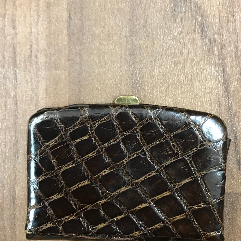 Krokodilleder Handtasche Vintage mit Portemonnaie