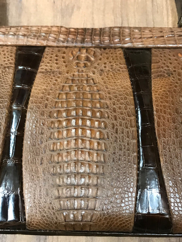 Krokodilleder Handtasche Vintage mit Portemonnaie