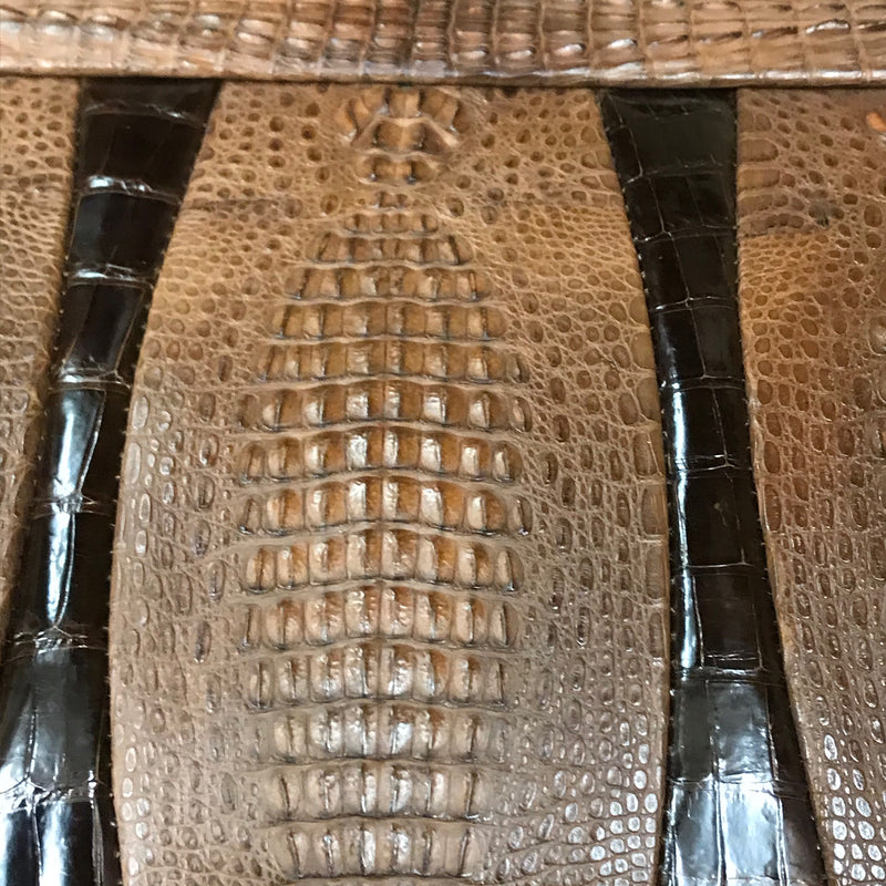 Krokodilleder Handtasche Vintage mit Portemonnaie