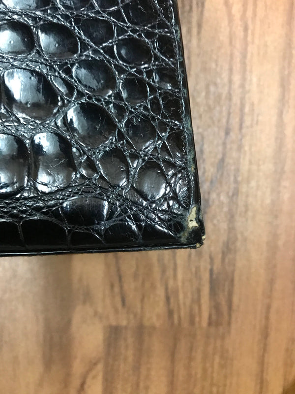 Vintage Krokodilleder-Handtasche mit Geldbörse (50er/60er Jahre)