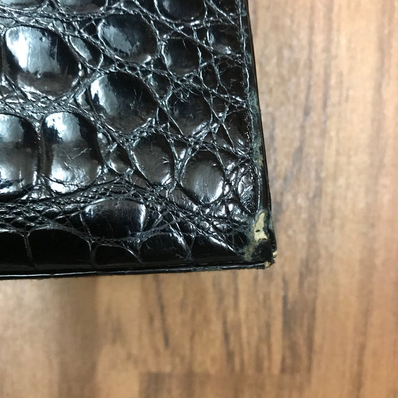 Vintage Krokodilleder-Handtasche mit Geldbörse (50er/60er Jahre)