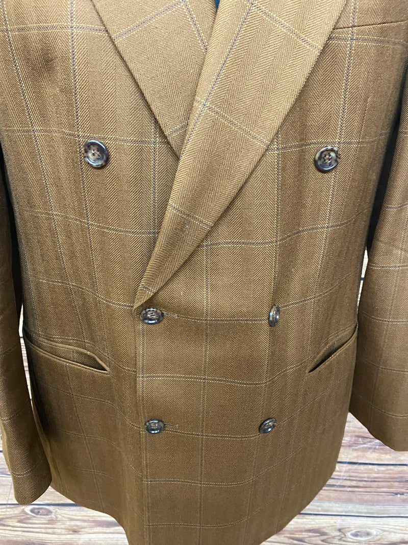 Veste vintage double boutonnage à carreaux taille 102 