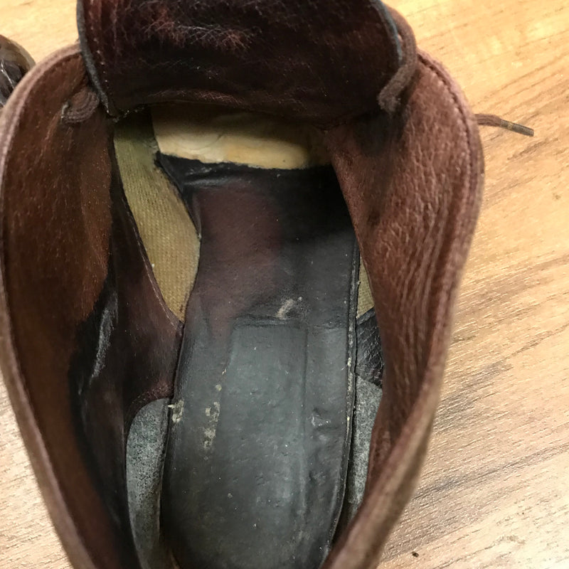 Schnürstiefelette braunes geprägtes Lackleder Gr.38