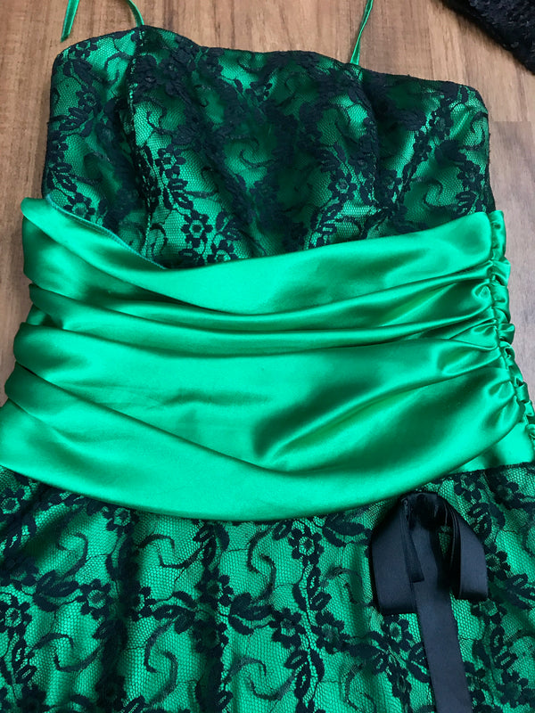 20er Jahre Charleston-Kleid grün Gr.36