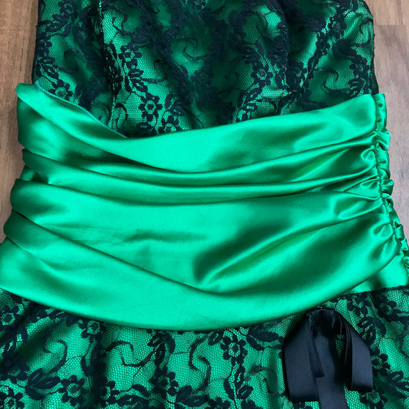20er Jahre Charleston-Kleid grün Gr.36