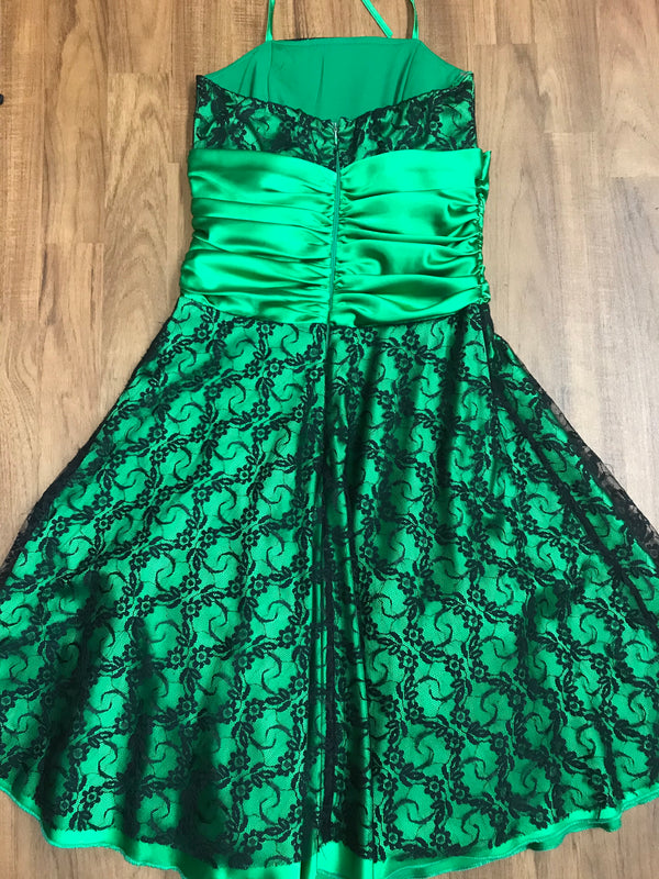 20er Jahre Charleston-Kleid grün Gr.36