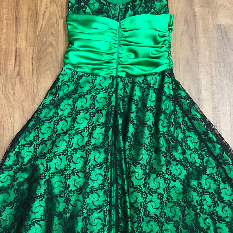 20er Jahre Charleston-Kleid grün Gr.36