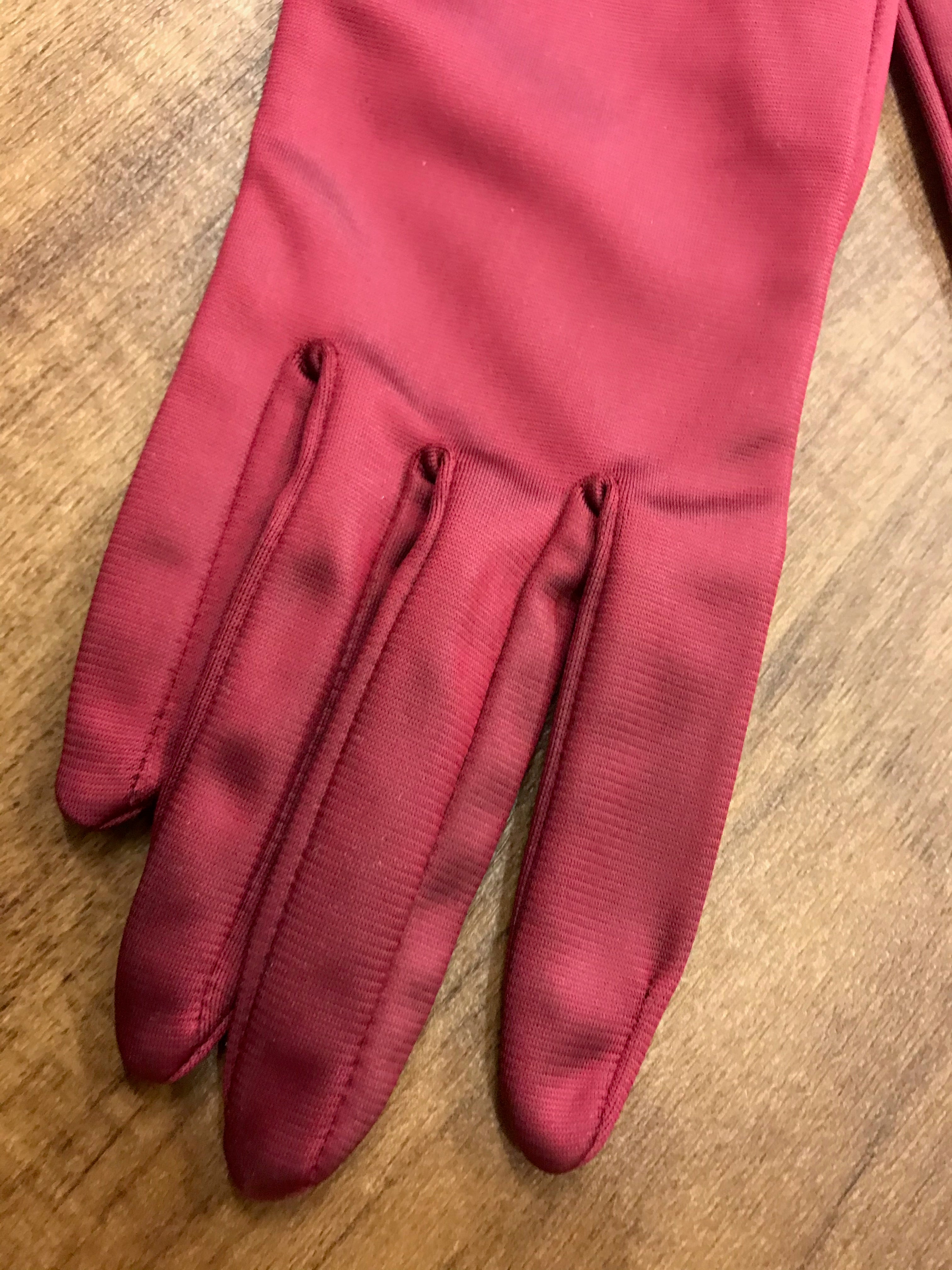 20er jahre Handschuhe in weinrot