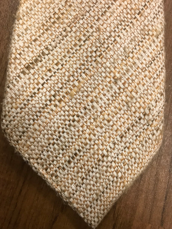 Vintage Krawatte – Beige-Braun meliert, 1970er, „NY Washable“