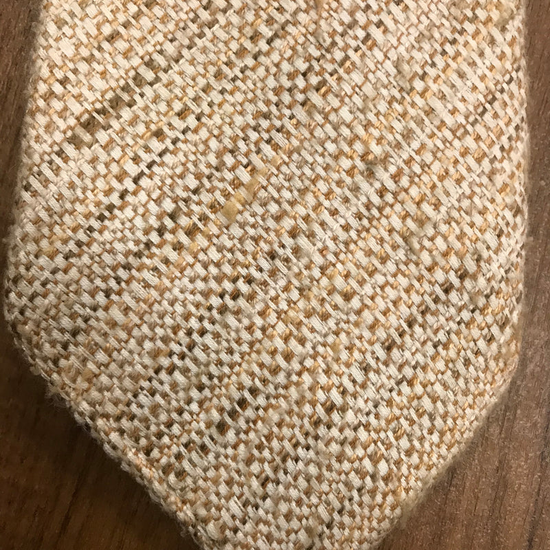 Vintage Krawatte – Beige-Braun meliert, 1970er, „NY Washable“