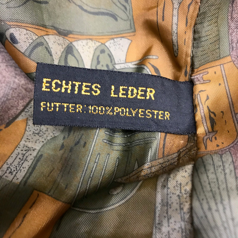 Herren-Trachtenweste aus echtem Leder – Gr. 46 (braun/schwarz)